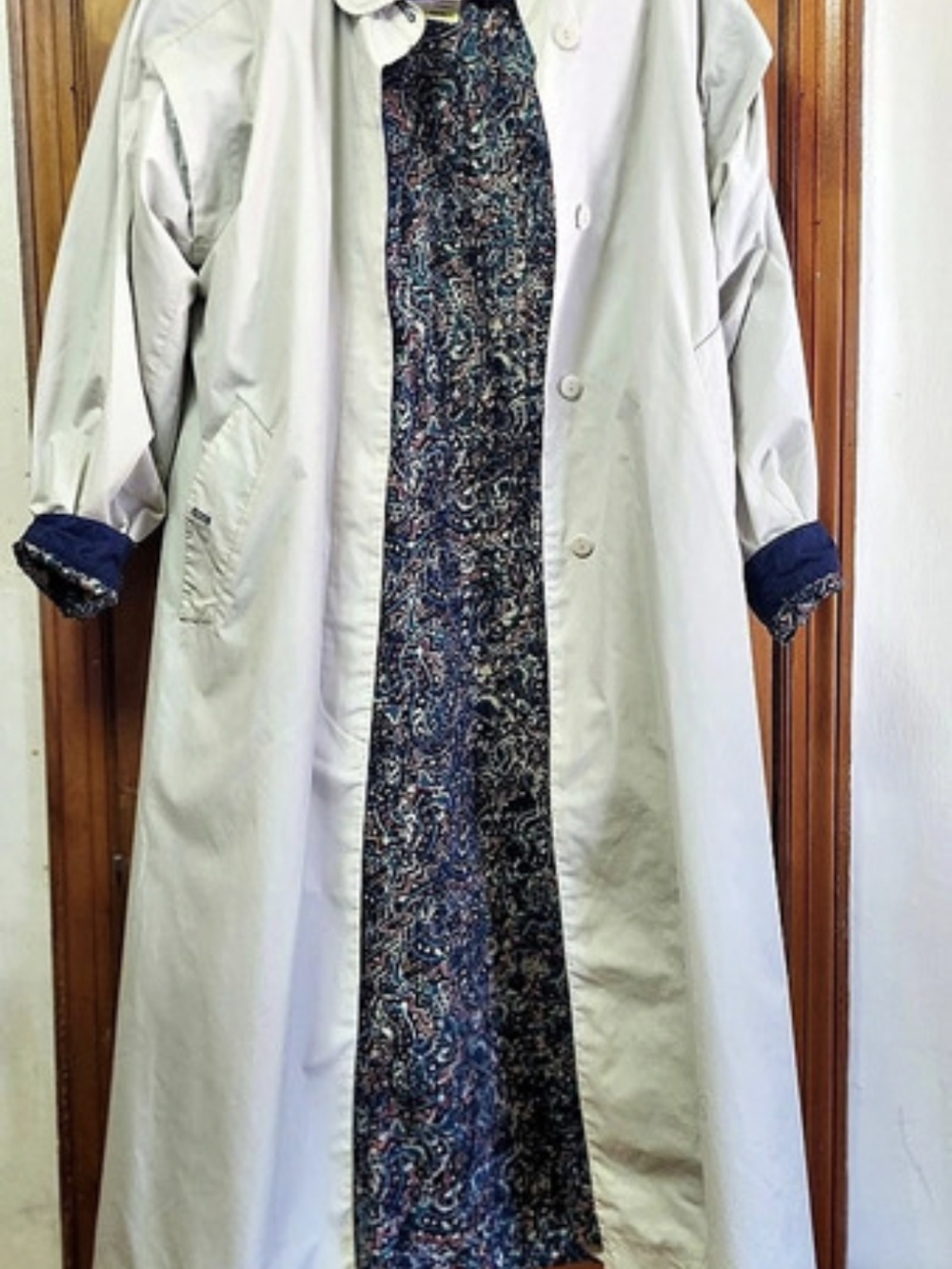 Lifestyles Women's Abstract Print Trench Coat Size 12